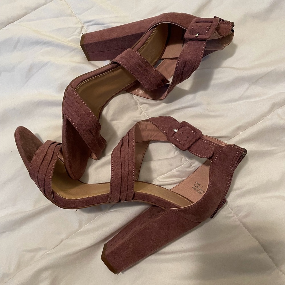 Purple Strappy Heels